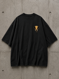 Pooram Oversized Tee — Vintage Golden Elephant Graphic T‑Shirt