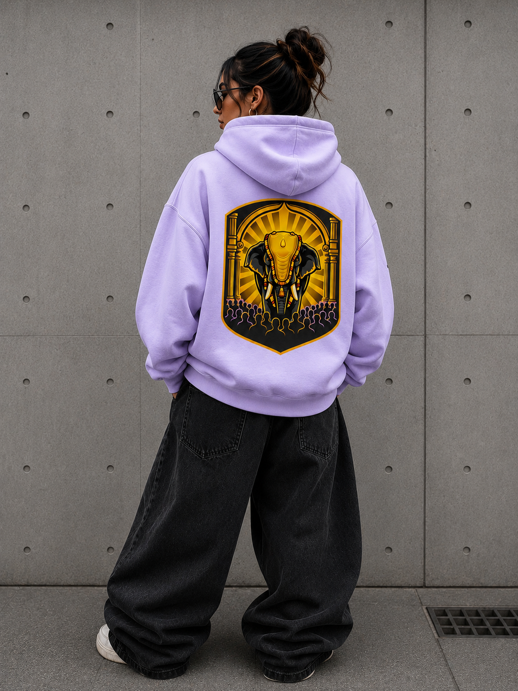 Pooram Hoodie — Vintage Emblem Graphic Pullover