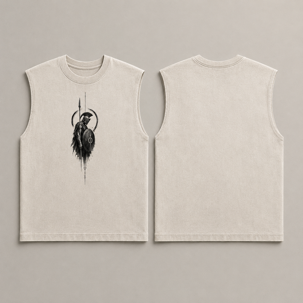 Spartan Tank Top — Warrior Graphic Men's Sleeveless Shirt