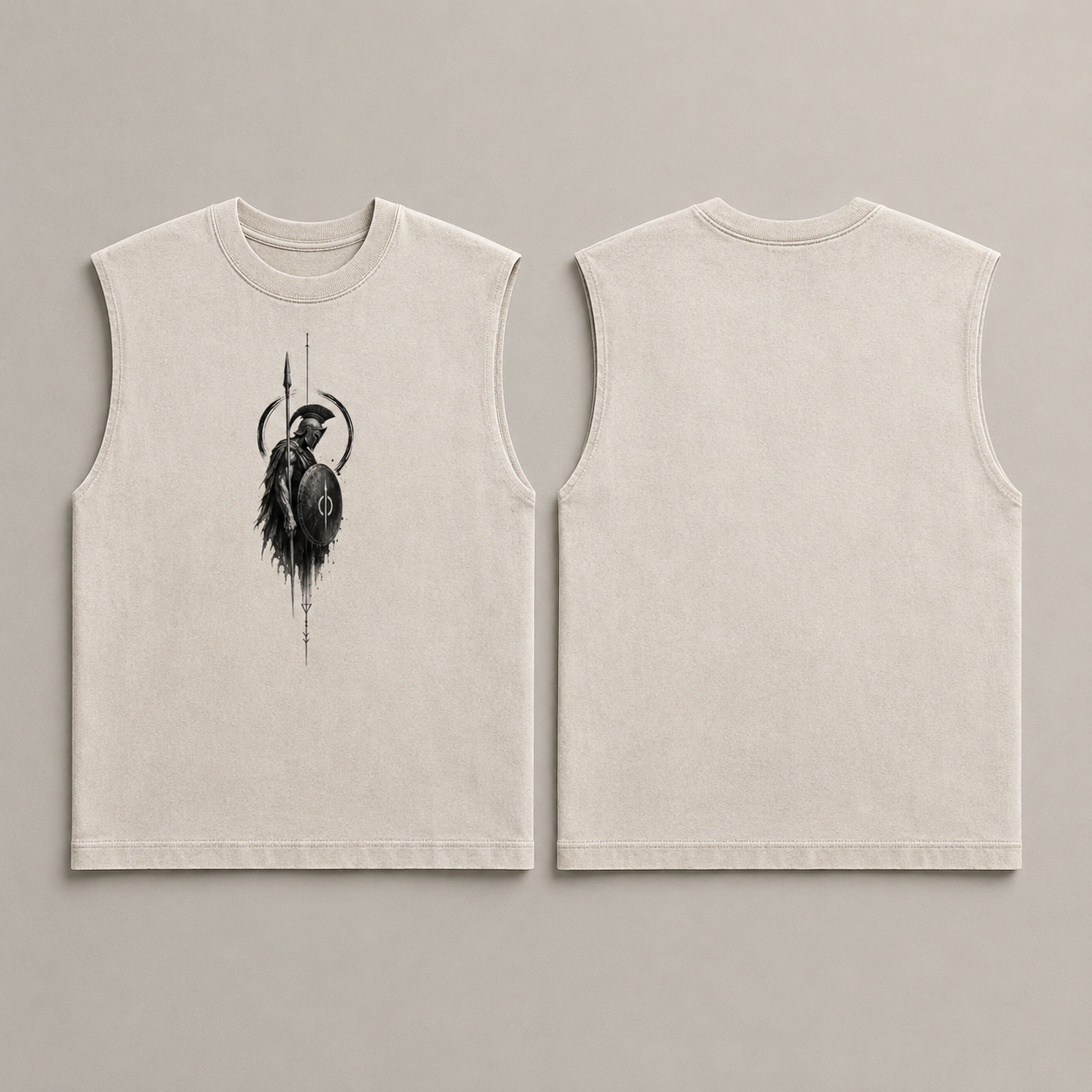 Spartan Tank Top — Warrior Graphic Men's Sleeveless Shirt