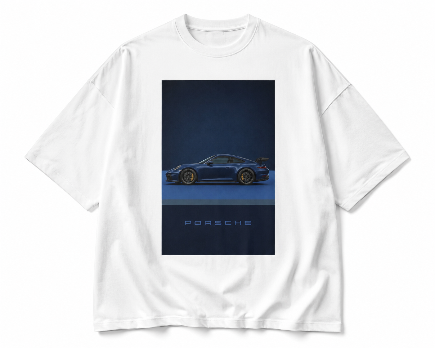 Porsche Sports Car Graphic Tee — Vintage Racer Photo Print
