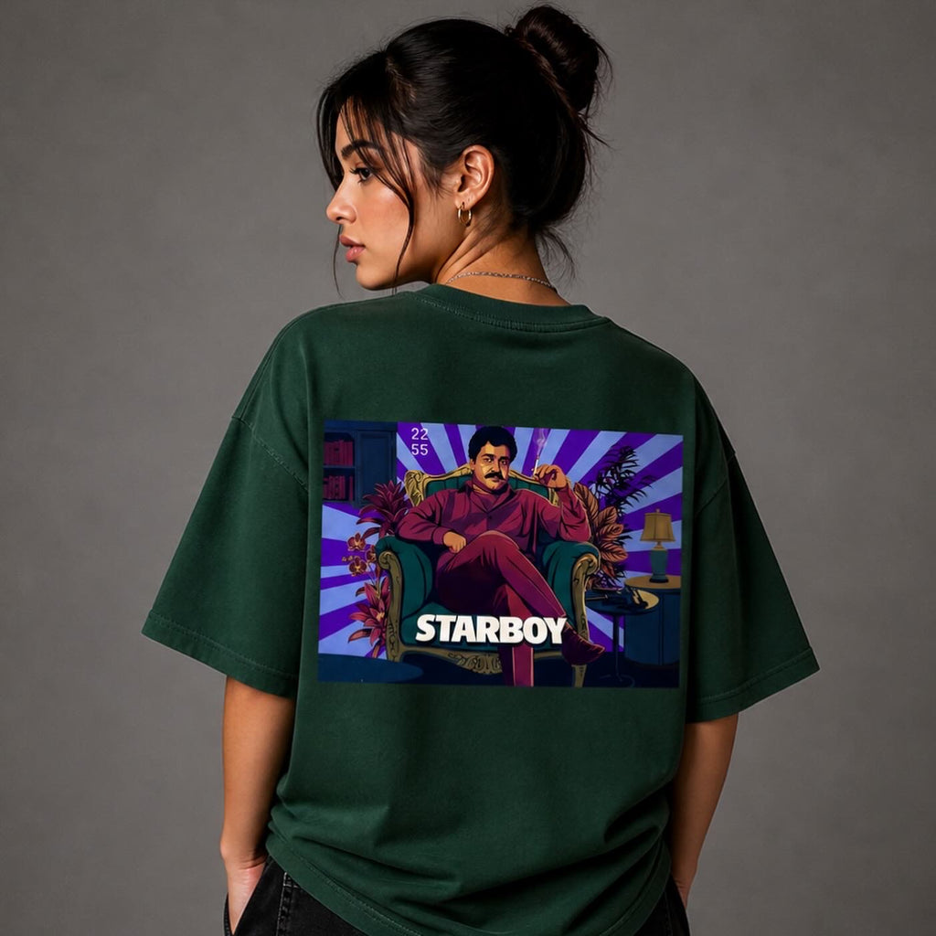 Starboy Graphic Tee — Retro Anime Illustration Oversized Boxy T-Shirt