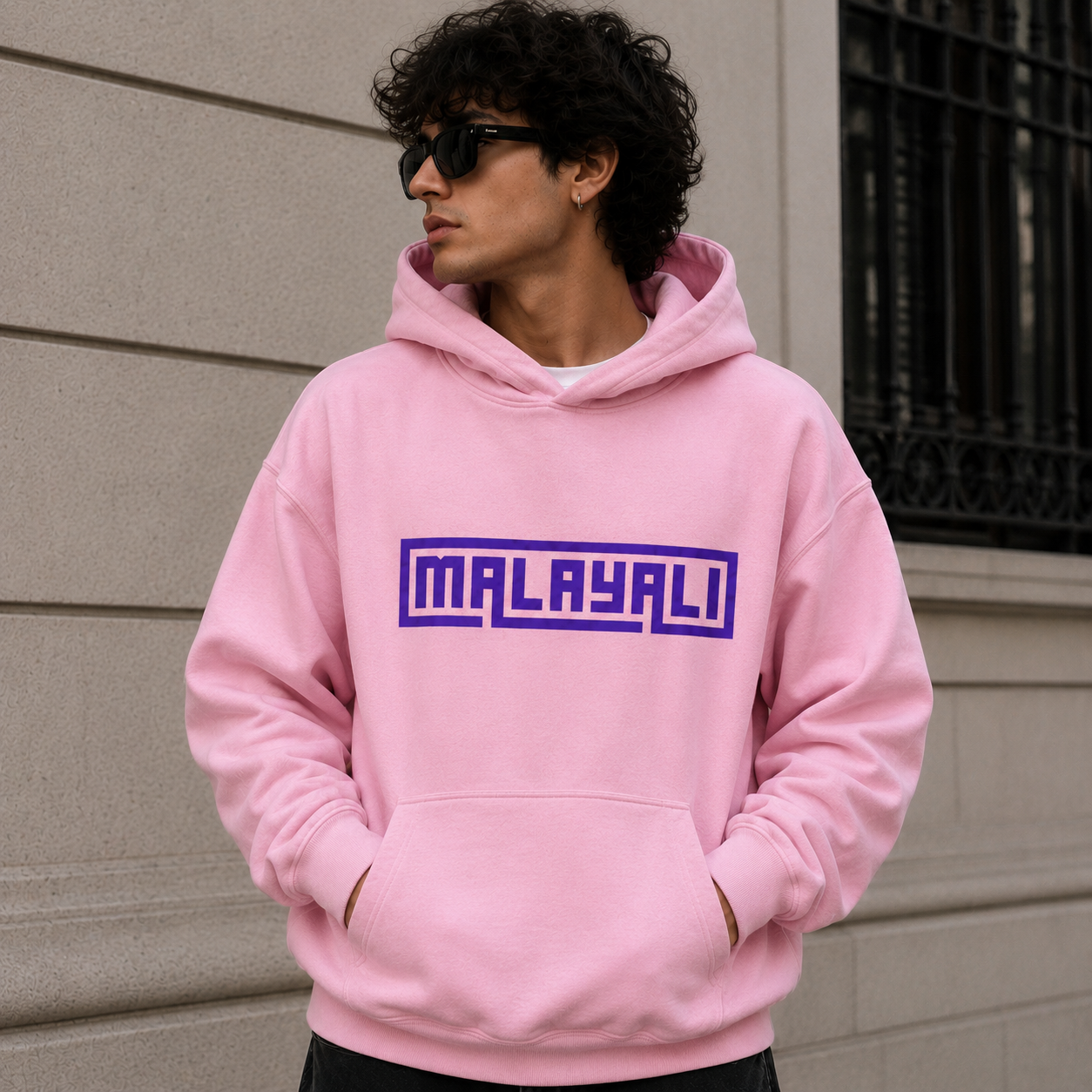 Malayali Hoodie — Minimal Retro Script Pullover