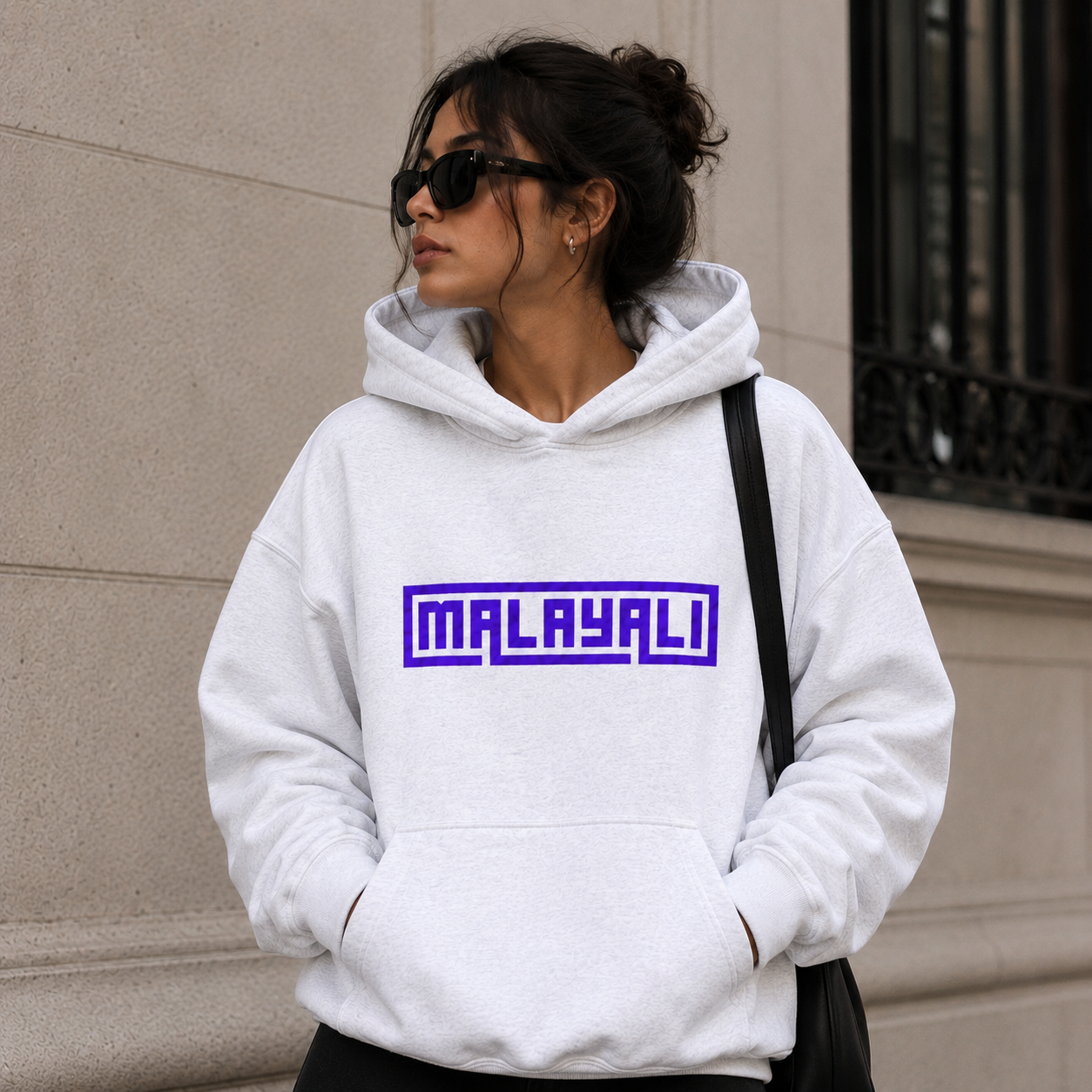 Malayali Hoodie — Minimal Retro Script Pullover
