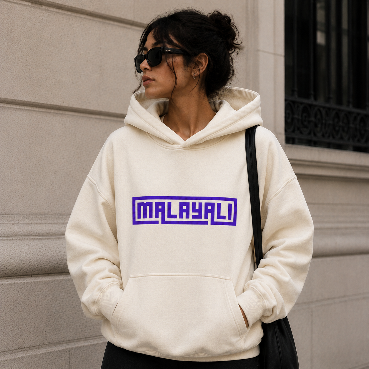 Malayali Hoodie — Minimal Retro Script Pullover