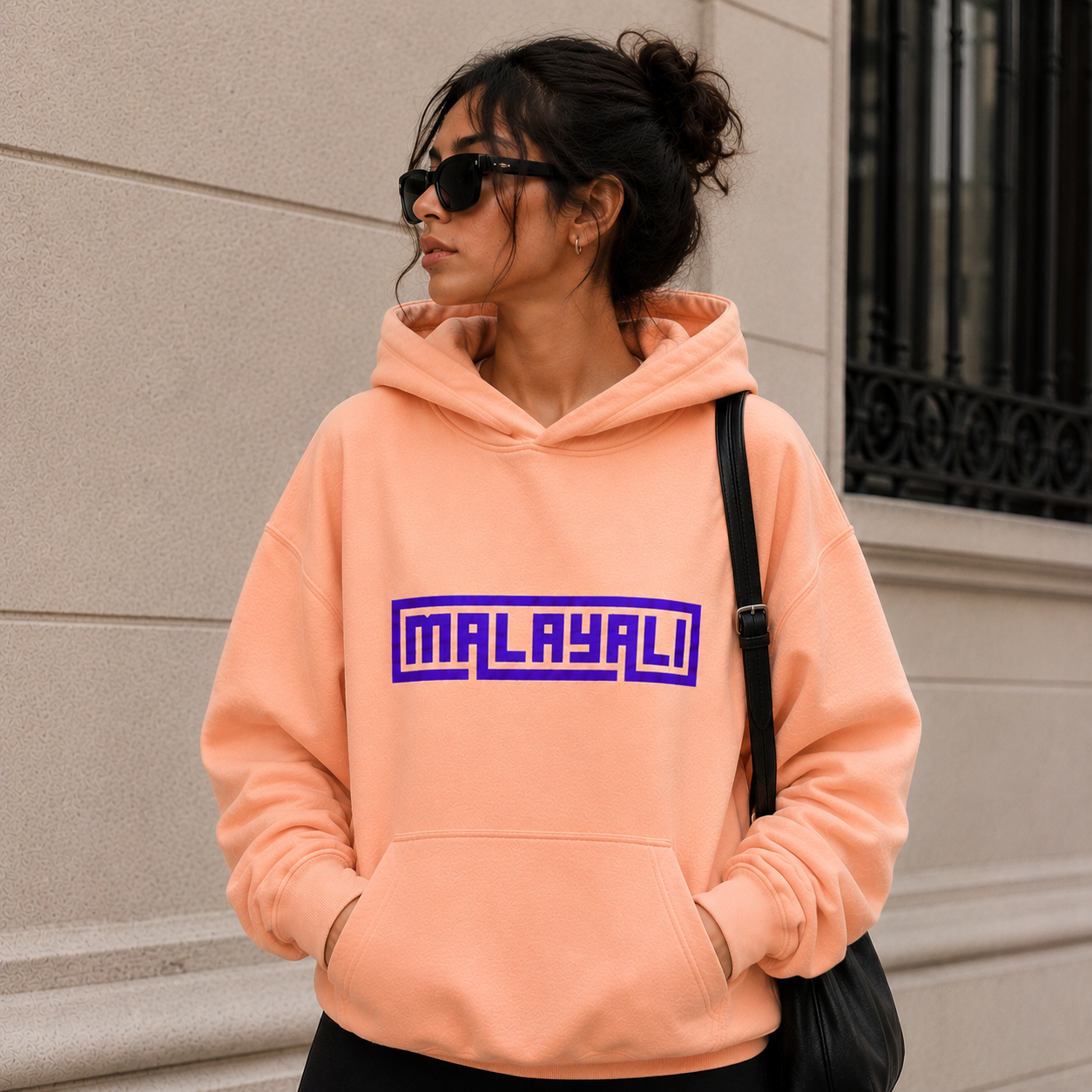 Malayali Hoodie — Minimal Retro Script Pullover