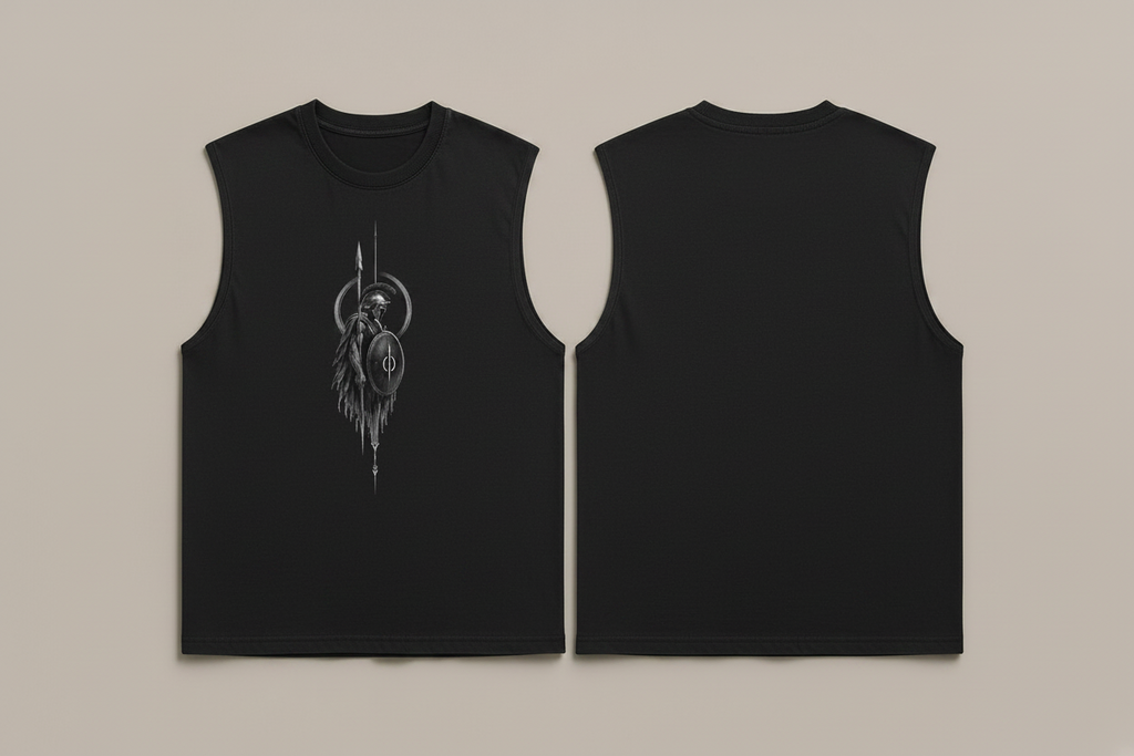 Spartan Tank Top — Warrior Graphic Men's Sleeveless Shirt