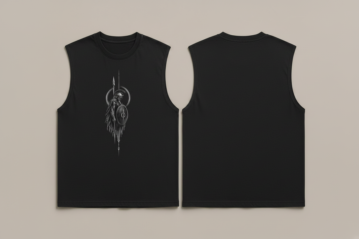 Spartan Tank Top — Warrior Graphic Men's Sleeveless Shirt