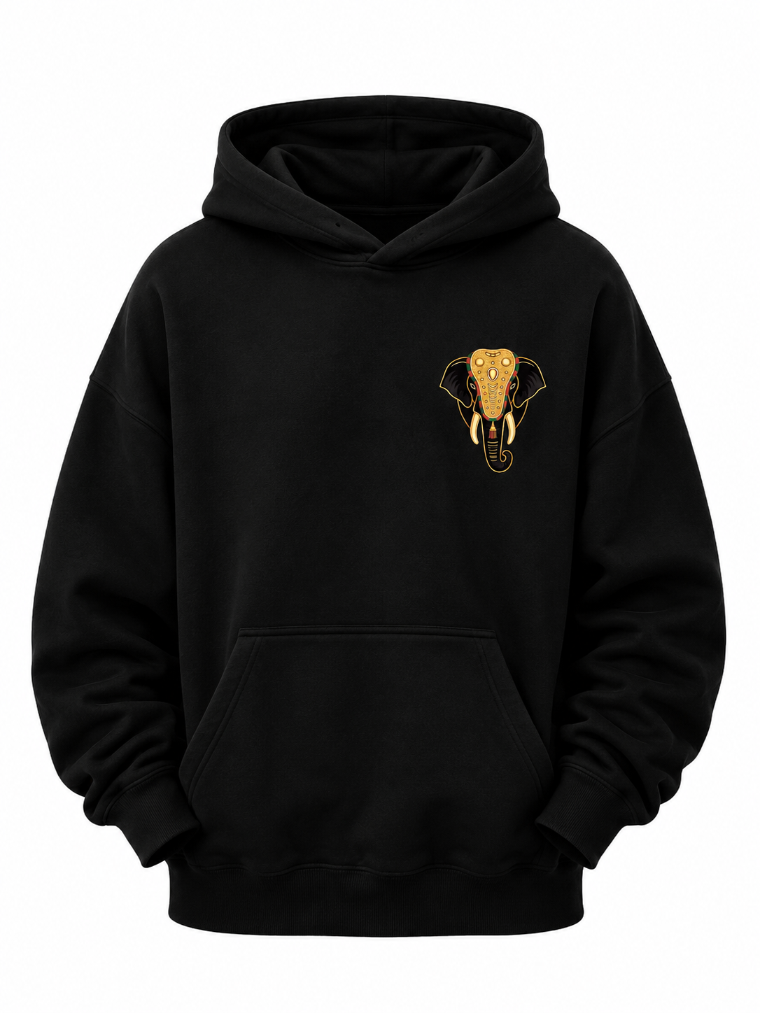 Pooram Hoodie — Vintage Emblem Graphic Pullover