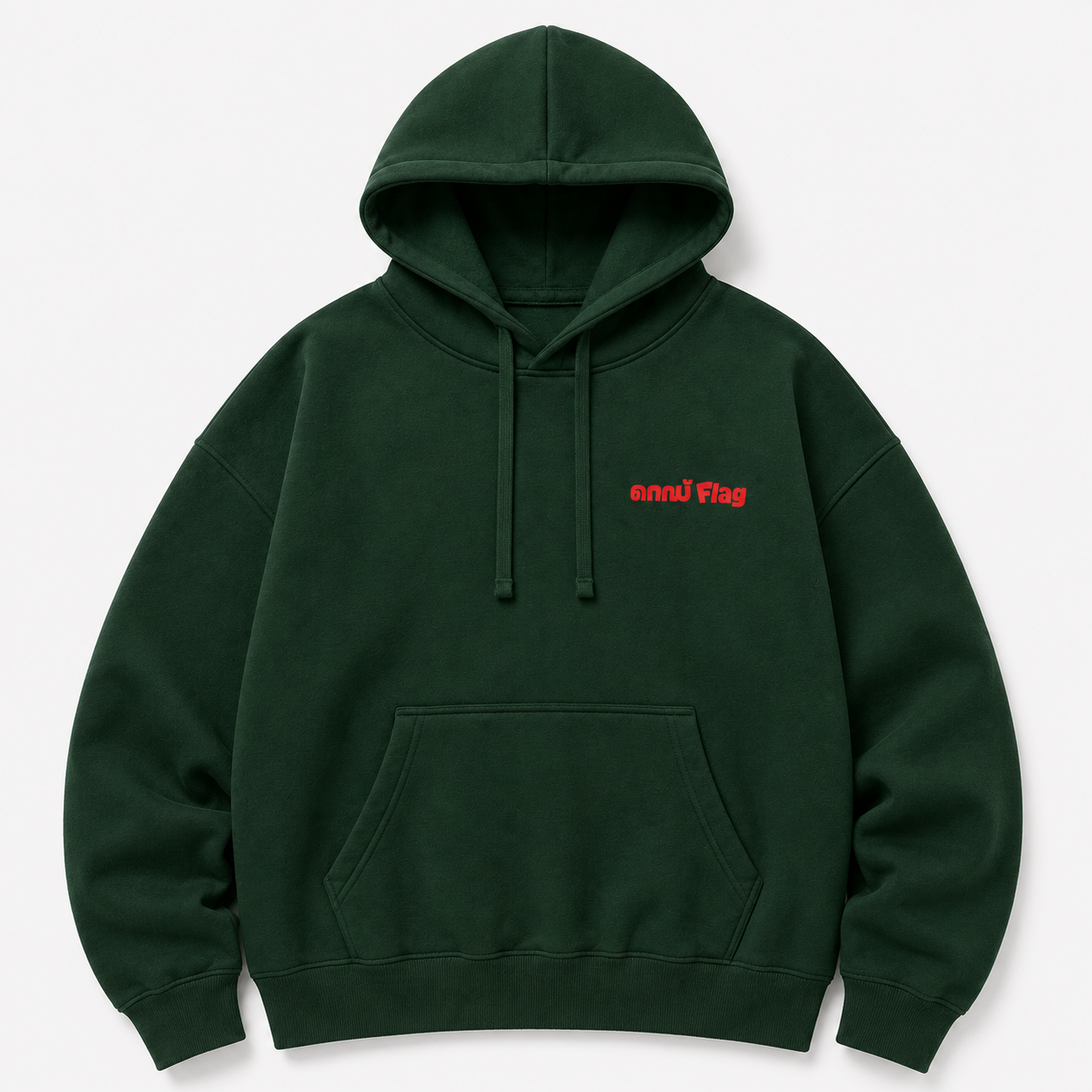 Red Flag Hoodie —  Unisex Casual Pullover