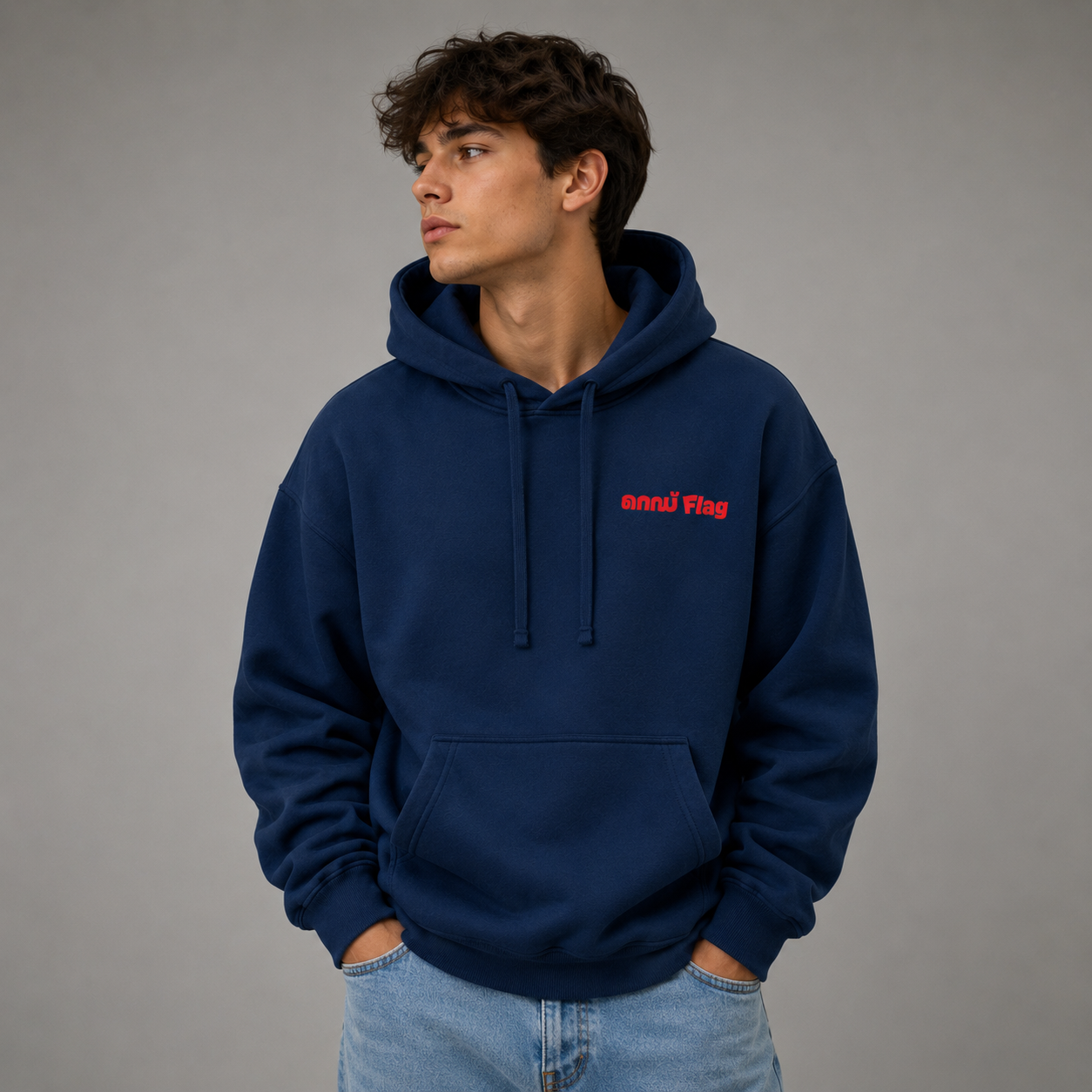 Red Flag Hoodie —  Unisex Casual Pullover