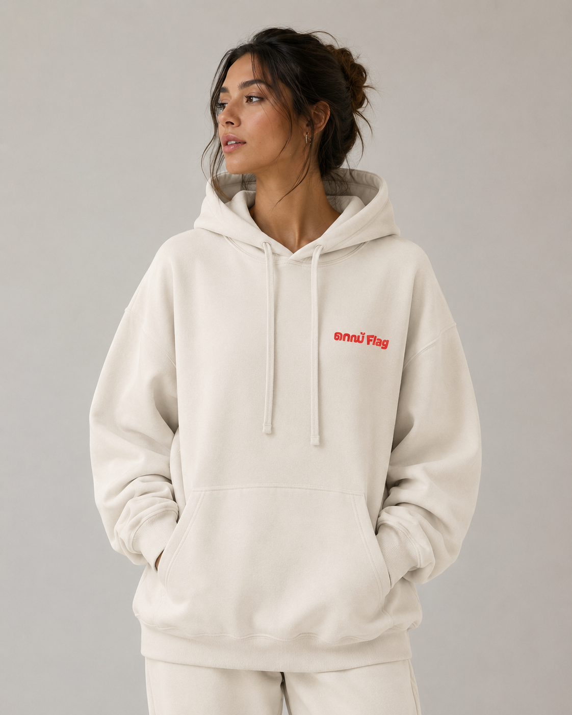 Red Flag Hoodie —  Unisex Casual Pullover