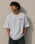 Red Flag T-Shirt — Minimal Red Logo Oversized Tee