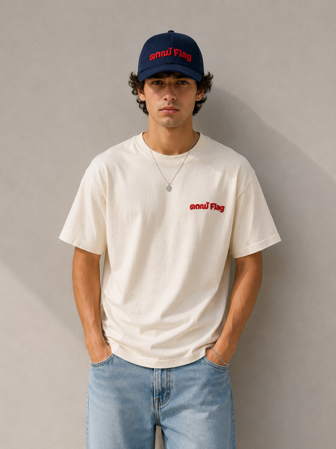 Red Flag Cap - Embroidered Low Profile Baseball Cap