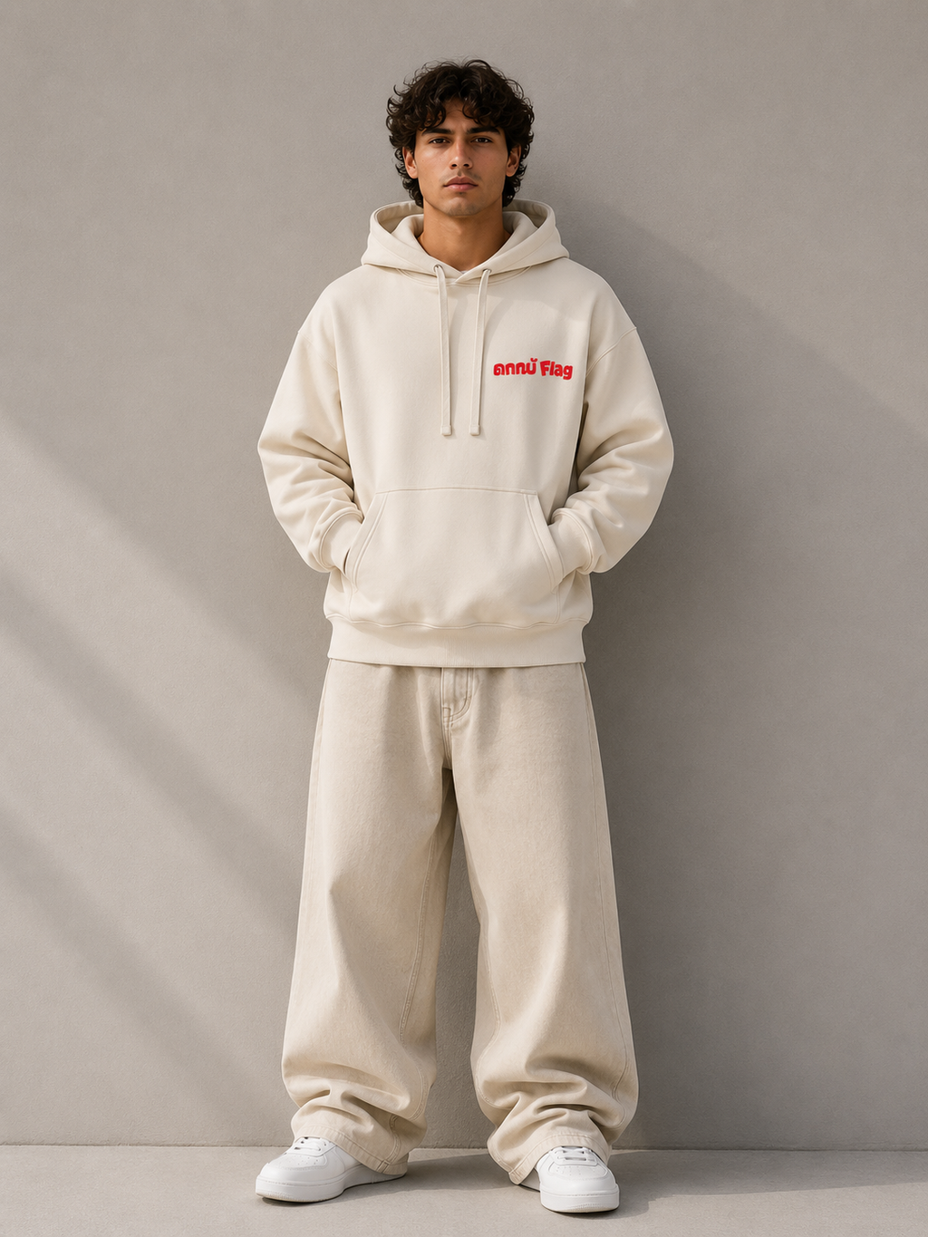 Red Flag Hoodie —  Unisex Casual Pullover