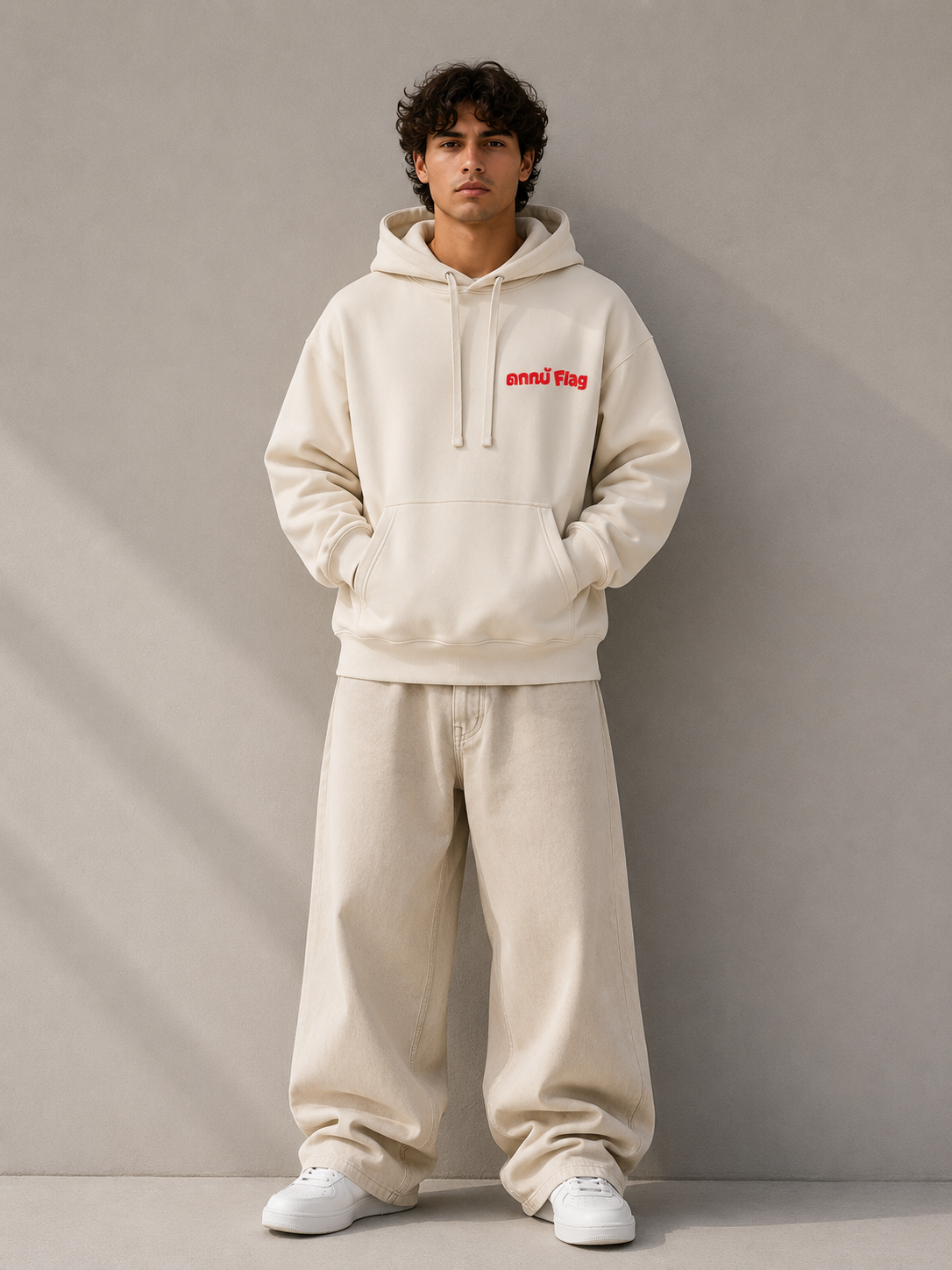 Red Flag Hoodie —  Unisex Casual Pullover