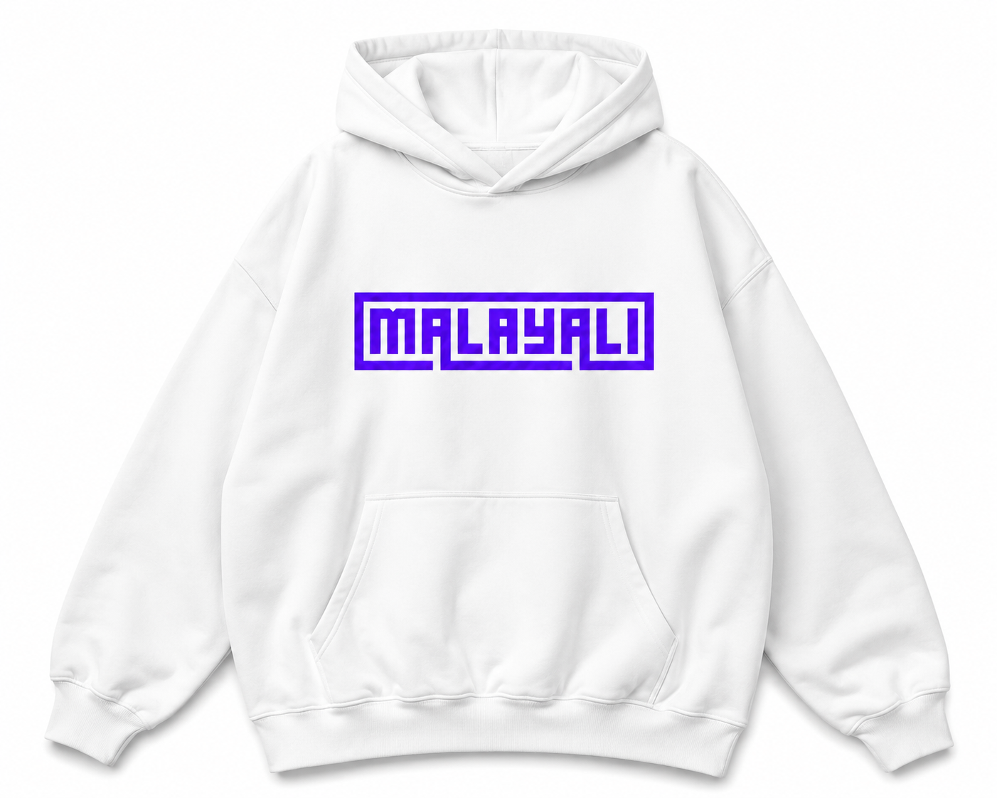 Malayali Hoodie — Minimal Retro Script Pullover