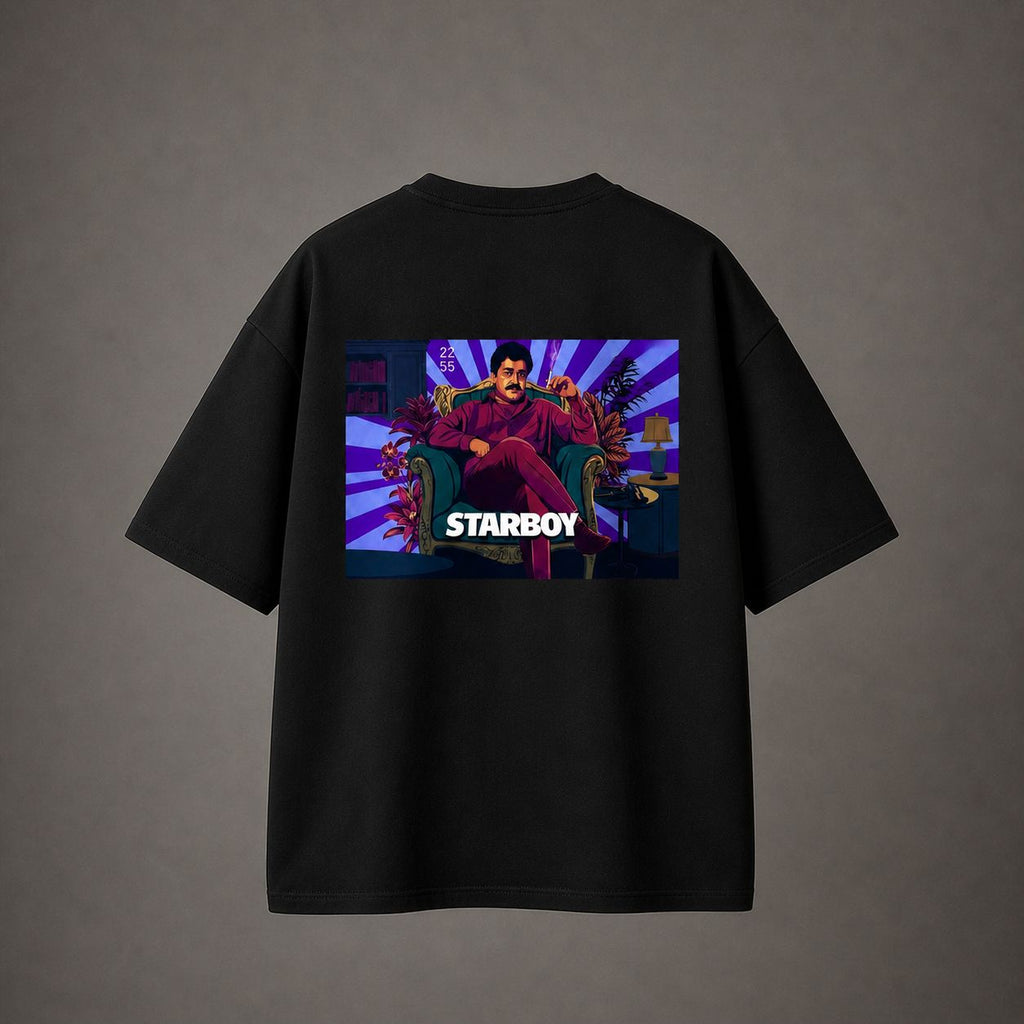 Starboy Graphic Tee — Retro Anime Illustration Oversized Boxy T-Shirt