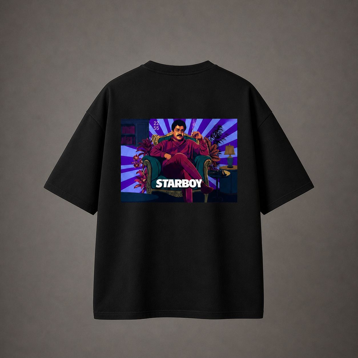 Starboy Graphic Tee — Retro Anime Illustration Oversized Boxy T-Shirt