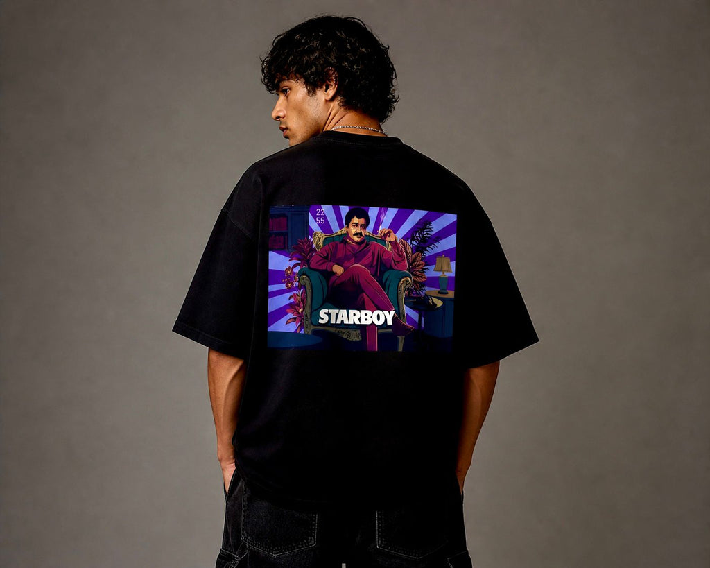 Starboy Graphic Tee — Retro Anime Illustration Oversized Boxy T-Shirt