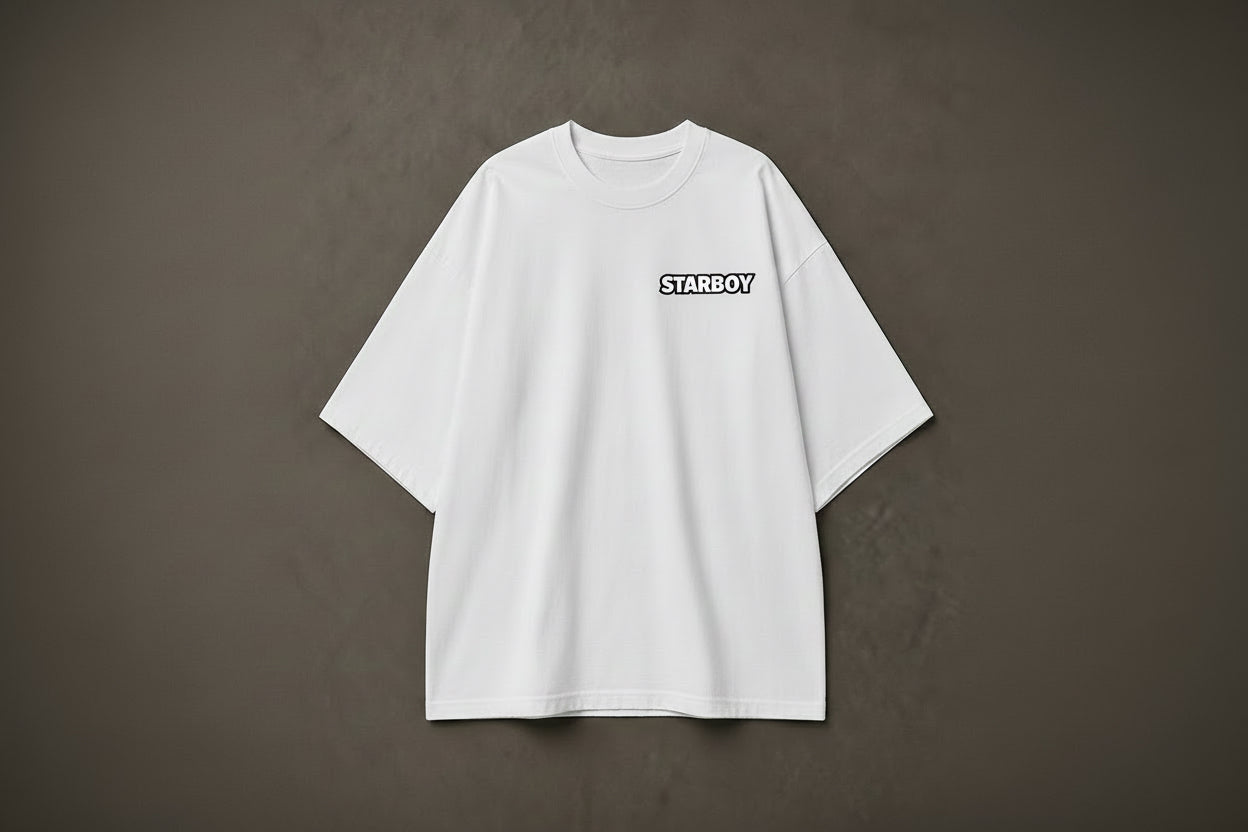 Starboy Graphic Tee — Retro Anime Illustration Oversized Boxy T-Shirt